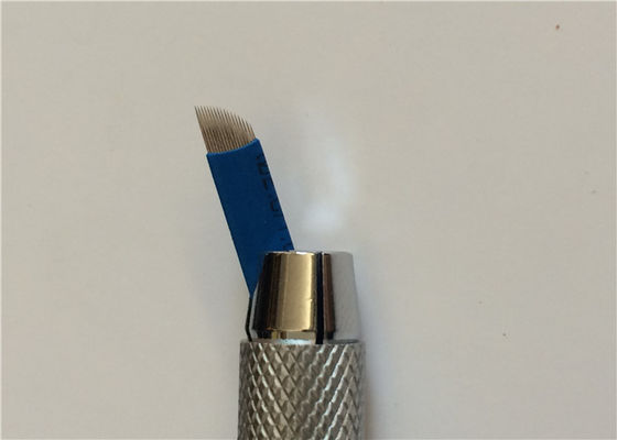 Porcellana Blu aghi di ricamo permanenti di trucco 3D dei perni da 0,25 millimetri 17 per i tatuaggi fornitore
