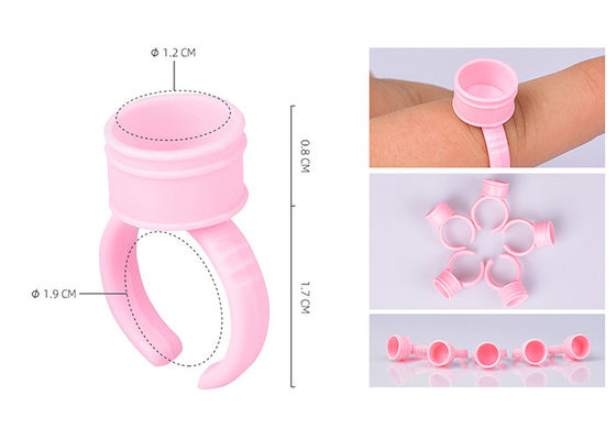 Porcellana Diametri inchiostro di plastica rosa Ring Tattoo Holer Equipment Supplies 1.2cm/di 1.5cm fornitore