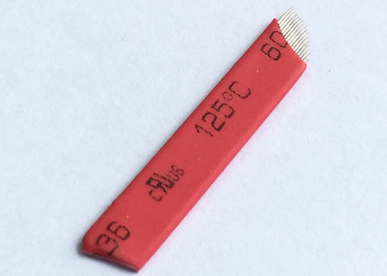 Porcellana Lama permanente rossa degli aghi di trucco di Microblading/aghi del sopracciglio fornitore