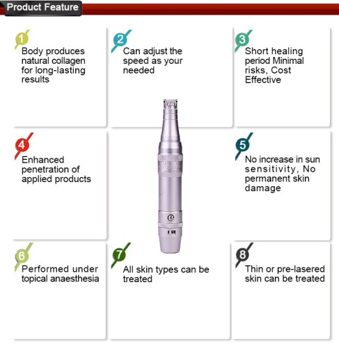 Sfregi la macchina permanente di trucco di rimozione - micro penna automatica elettrica del bollo di Derma di agugliatura 2