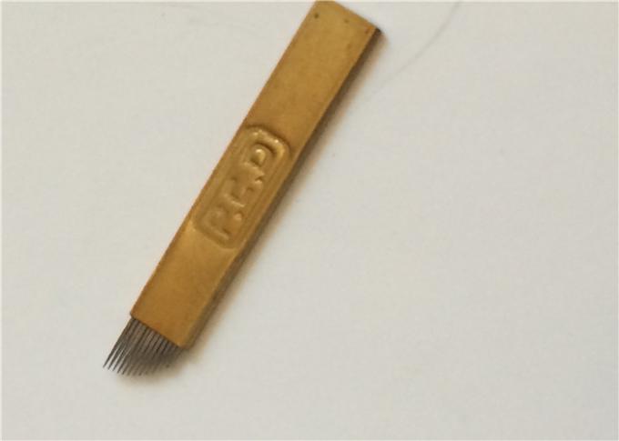Attrezzatura permanente spessa dorata di trucco degli aghi 0.5mm di Microblading del tatuaggio di PCD 0