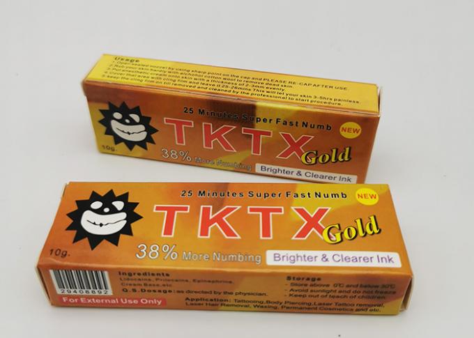 Crema anestetica del tatuaggio permanente di trucco dei semi dell'oro TKTX di 38% 0