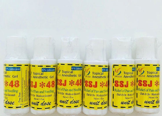 Porcellana SSJ*48 Sopracciglia ricamata Tattoo Gel anestetico con 6% di cloridrato anestetico fornitore