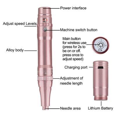 Popular Wireless Tattoo Gun Body Machine Lunghezza 136*20mm Microblading Wireless PMU Machine per sopracciglia Capelli Stroke Sopracciglia fornitore