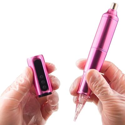Micropigmentazione del cuoio capelluto Sopracciglia Eyeline Lip Rotary Tattoo Cartridges Pen Acciaio inossidabile con alimentazione elettrica a batteria fornitore