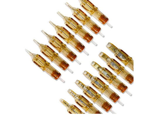 20pcs/scatola Cartuccia gialla per tatuaggi Sopracciglia Aghi per il trucco permanente fornitore