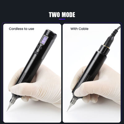 Dermografo senza fili Macchina elettrica per tatuaggi senza fili Macchina per il trucco permanente Aluminio 2 Batterie Teste Modello di connettore RCA fornitore