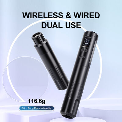 Dermografo senza fili Macchina elettrica per tatuaggi senza fili Macchina per il trucco permanente Aluminio 2 Batterie Teste Modello di connettore RCA fornitore