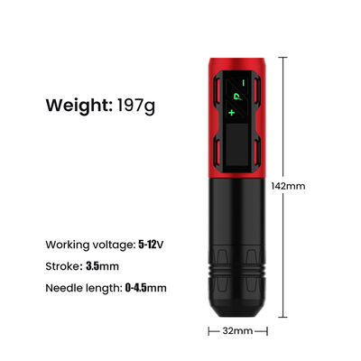 Batteria digitale rotativa senza nucleo pistola tatuatrice penna tatuatrice 1800 Mah macchina tatuatrice senza fili fornitore
