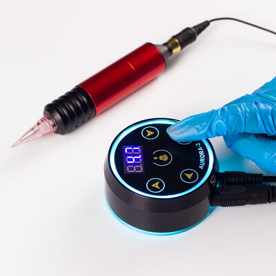 Nuovo aggiornamento all'ingrosso Display LCD digitale Touch Screen Mini Aurora 2 Alimentatore per tatuaggi adatto a tutte le macchinette per tatuaggi fornitore
