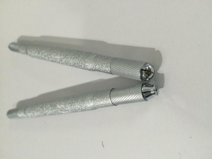 Doppia penna manuale di alluminio del tatuaggio della testa 5D Microblading, penna del tatuaggio del sopracciglio 0