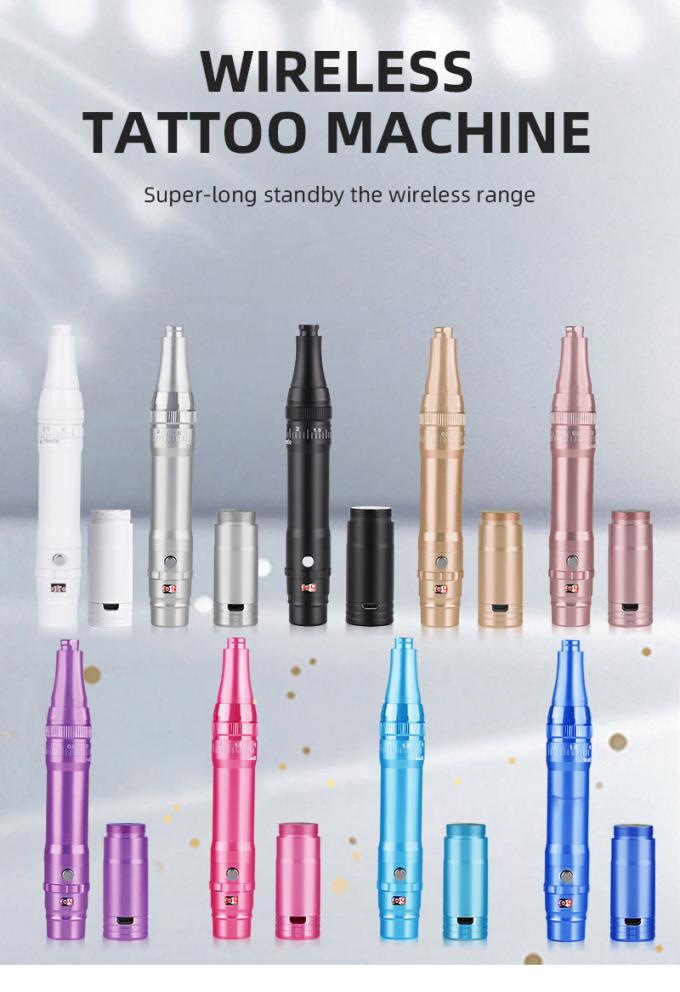 Macchina per tatuaggi di sopracciglia a batteria professionale con protrusione dell'ago da 0-3.5 mm e design wireless 0