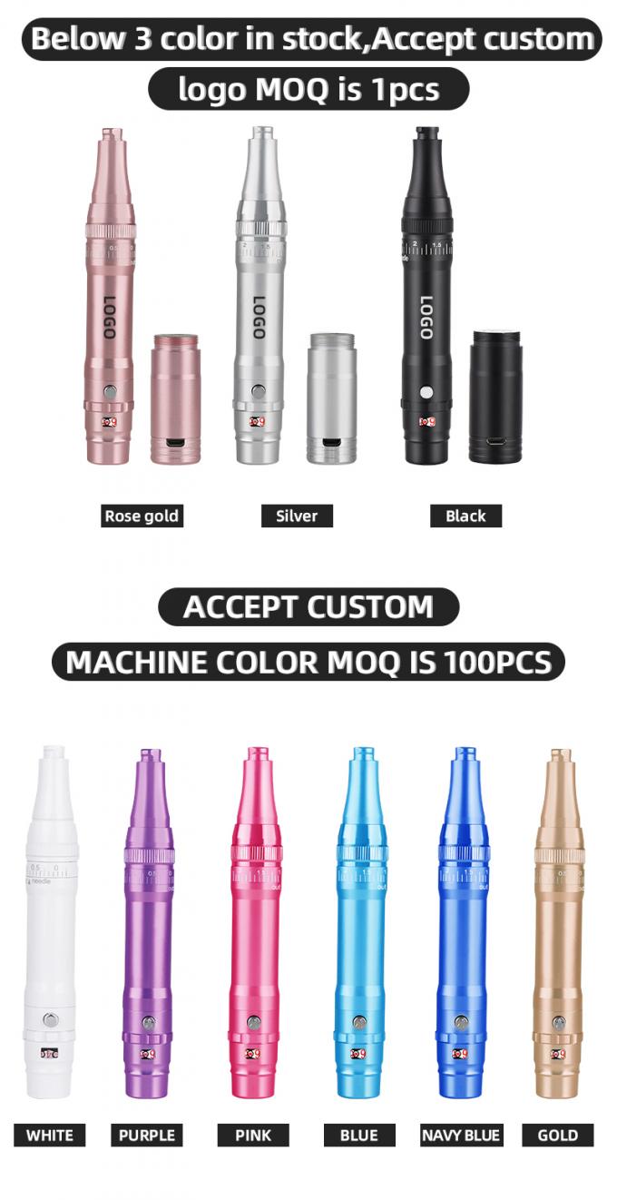 Macchina per tatuaggi di sopracciglia a batteria professionale con protrusione dell'ago da 0-3.5 mm e design wireless 6