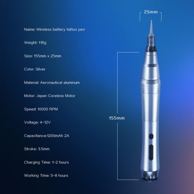 Macchina Dermografo Wireless SPMU Sopracciglia senza fili trucco permanente Cartuccia universale Microblading Machine Tettaio 2