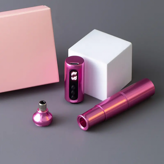 Micropigmentazione del cuoio capelluto Sopracciglia Eyeline Lip Rotary Tattoo Cartridges Pen Acciaio inossidabile con alimentazione elettrica a batteria 2