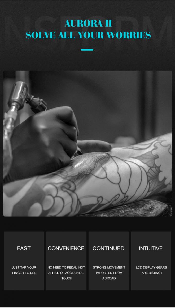 Aggiornamento Display LCD digitale Touch Screen Mini Aurora II Tattoo alimentazione 388g Peso del pacchetto per la macchina del tatuaggio 3