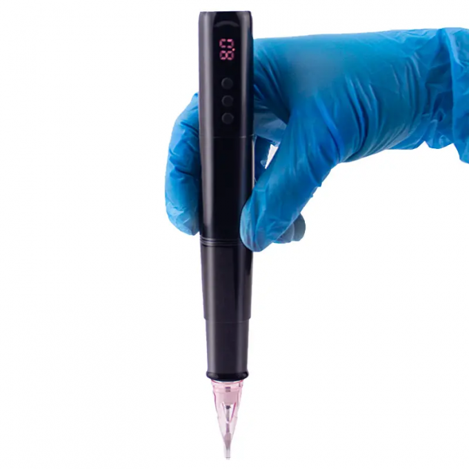 Micropigmentazione del cuoio capelluto Sopracciglia Eyeline Lip Rotary Tattoo Cartridges Pen Acciaio inossidabile con alimentazione elettrica a batteria 4