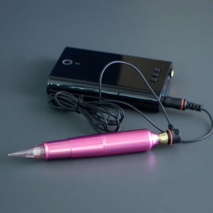 Micropigmentazione del cuoio capelluto Sopracciglia Eyeline Lip Rotary Tattoo Cartridges Pen Acciaio inossidabile con alimentazione elettrica a batteria 1