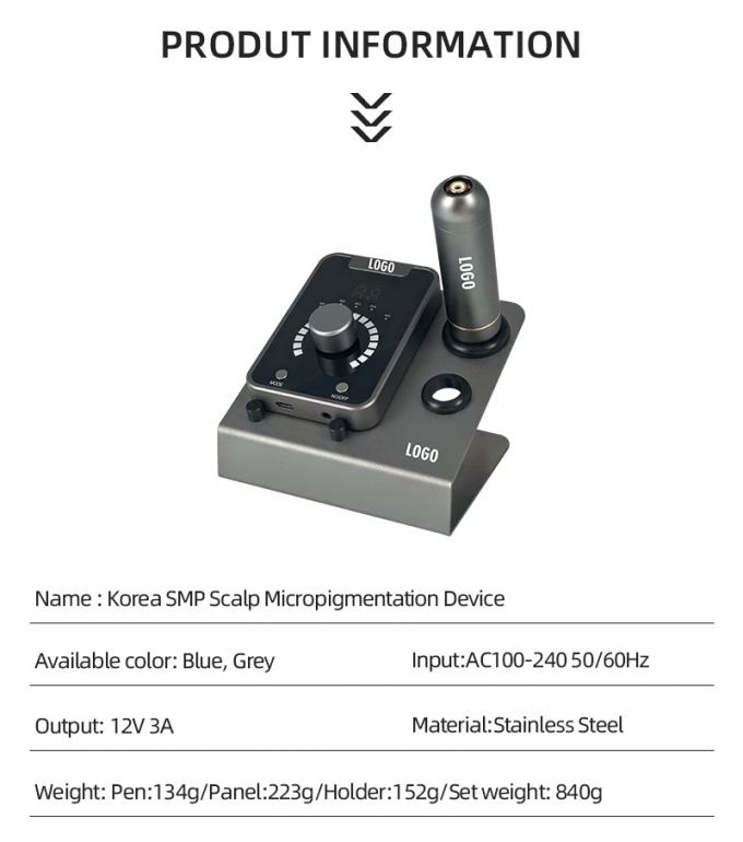 Dispositivo di micropigmentazione del cuoio capelluto SMP con trucco permanente e macchina da tatuaggio a motore svizzero in blu nero 2