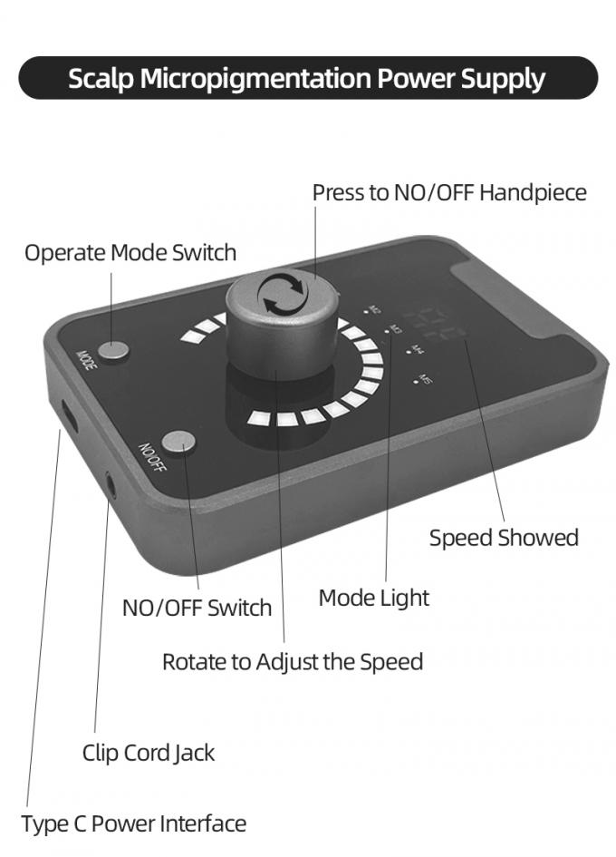 Dispositivo di micropigmentazione del cuoio capelluto SMP con trucco permanente e macchina da tatuaggio a motore svizzero in blu nero 3