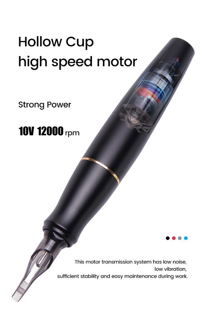 Motore senza nucleo Acciaio inossidabile Rosso Microblading Sopracciglia Labbra Eyeliner Tattoo Gun 0