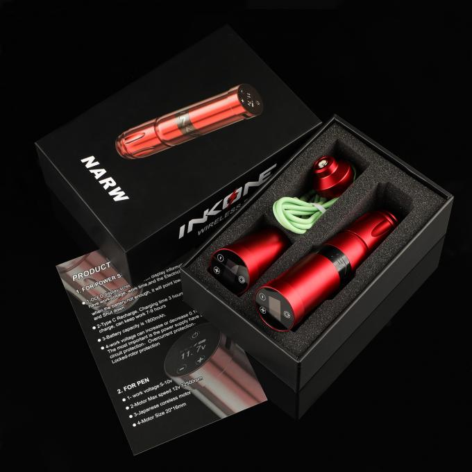 INKONE NARW Marca Digitale LCD Touch Screen Display 1800mAh Batteria Penna Del Tatuaggio Micropigmentazione Macchina Macchina Del Tatuaggio Senza Fili 16