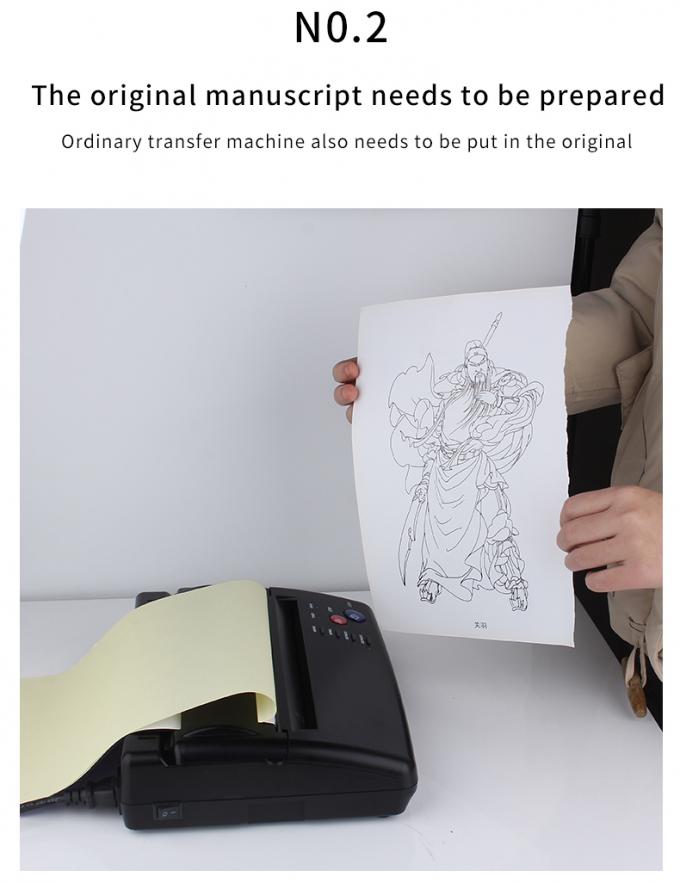 12000mAh Mini Tattoo Stencil Printer Calcolatore Termico Macchinario Wireless Transfer Printer Tattoo Printer Machine 2