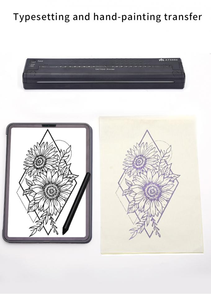 12000mAh Mini Tattoo Stencil Printer Calcolatore Termico Macchinario Wireless Transfer Printer Tattoo Printer Machine 16