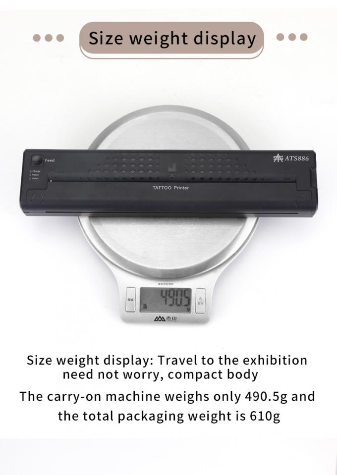12000mAh Mini Tattoo Stencil Printer Calcolatore Termico Macchinario Wireless Transfer Printer Tattoo Printer Machine 24