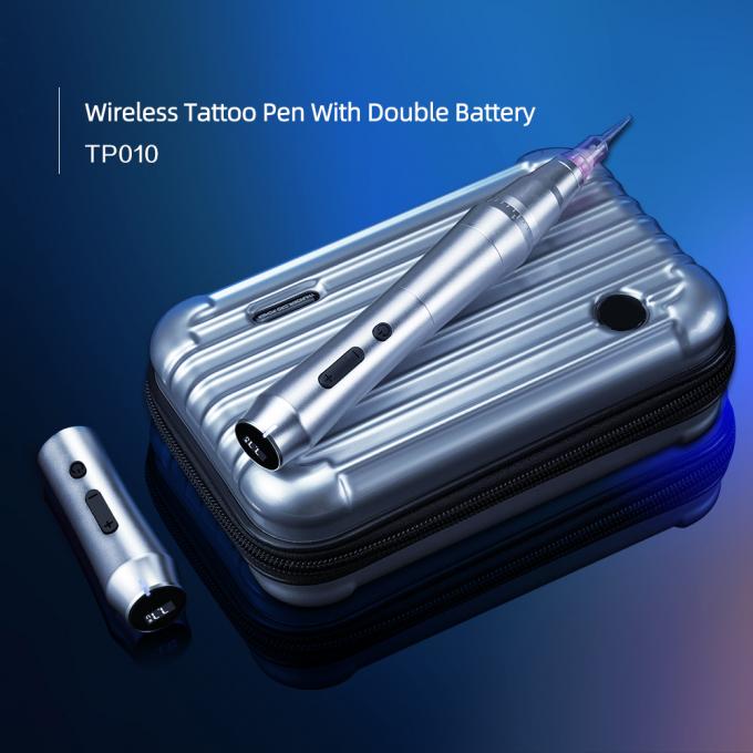 Penna elettrica per tatuaggi senza fili Macchina per trucco permanente senza fili con doppia batteria Pistola per tatuaggi con sopracciglia 12