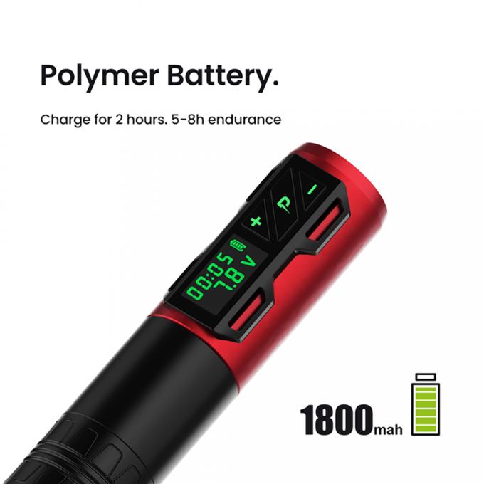 Batteria digitale rotativa senza nucleo pistola tatuatrice penna tatuatrice 1800 Mah macchina tatuatrice senza fili 8