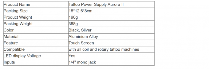 Nuovo aggiornamento all'ingrosso Display LCD digitale Touch Screen Mini Aurora 2 Alimentatore per tatuaggi adatto a tutte le macchinette per tatuaggi 0