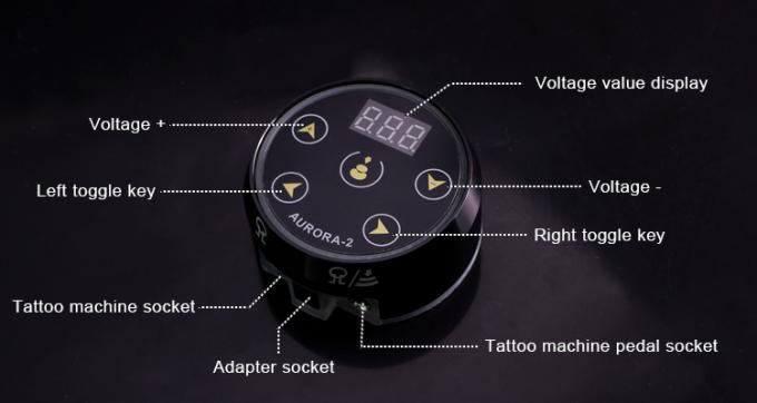 Nuovo aggiornamento all'ingrosso Display LCD digitale Touch Screen Mini Aurora 2 Alimentatore per tatuaggi adatto a tutte le macchinette per tatuaggi 16
